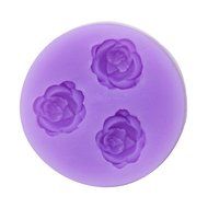 niceeshop(TM) 3 Cavity Flower Shape Decorating Party Silicone Cake Mold Fondant Baking Mold,Random Color N7