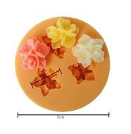 niceeshop(TM) 3 Cavity Flower Shape Decorating Party Silicone Cake Mold Fondant Baking Mold,Random Color N21
