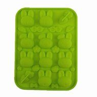 Wocuz Silicone Cartoon Cake Mold, 12 Rabbits, Radish, Chocolate Mold, Jelly Mold, Candy mold, DIY Ice Tray Mold