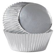 Foil Cupcake Baking Cup Liners Silver