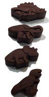 DINOSAURS Silicone Cake Pan Mold - Baking, Chocolates, Mini Cakes, Muffins, and for Crafts like Soap and Candles. N5
