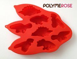 DINOSAURS Silicone Cake Pan Mold - Baking, Chocolates, Mini Cakes, Muffins, and for Crafts like Soap and Candles. N8