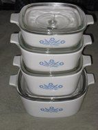 8 Piece Set - Vintage Corning Ware Cornflower Blue Casserole Set - 1 Qt, 1 1/2 Qt, 1 3/4 Qt, &amp; 2 1/2 Quart