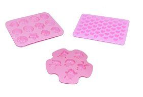 ALEKO SFCKIT Heat Resistant Non Stick Silicone Mini Hearts Various Shapes and Cartoon Characters Chocolate Cupcake... N2