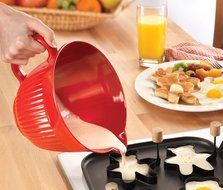 2 Qt. Red/Orange Melamine Batter Bowl N2