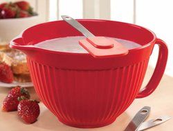 2 Qt. Red/Orange Melamine Batter Bowl N3