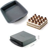 Silicone Square Cake Pan, (7.3 by 7.3-Inch), IC ICLOVER 100% Food Grade Premium Nonstick Cake Bread Mold Silicone...