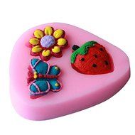 Mr.S Shop 3D Flowers Butterfly Strawberry Silicone Mold Cake Mold Decoration for Cakes Fondant Baking DIY Tools...