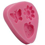 Mr.S Shop 3D Flowers Butterfly Strawberry Silicone Mold Cake Mold Decoration for Cakes Fondant Baking DIY Tools... N4