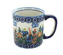 Polish Pottery Spring Butterfly Coffee Mug