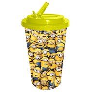 Silver Buffalo DM0184 Despicable Me Cluttered Minions Flip Straw Cold Cup, 16-Ounce, Yellow