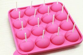 Dealglad Silicone Tray Pop Cake Stick Mould Lollipop Chocolate Party Cupcake Baking Mold (Smile) N12