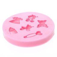QINF DIY Baking 3D Cute Baby Wear Silicone Cake Soap Mold N4