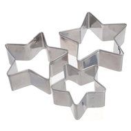 Cake &amp; Cookie Cutters 3 Pcs Star Shape Cookie Pastry Cake Decorating Cutter