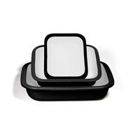 Ovenex 3 Piece Stoneware Bakeware Set (Midnight Black)