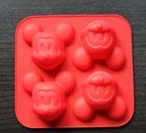 2X Longzang 4-Cavity Mickey Mouse Silicone Cake Chocolate Craft Candy Baking Mold