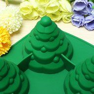 "3D Christmas Tree Cake Mould Silicone Cookie Chocolate Baking Mold" shopping N4