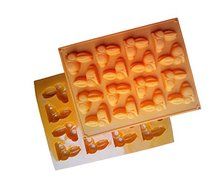 16 Cups Bunnies Shape Chocolate Ice Lattice Mold Silicone Cake Moulds Household Diy Cake Baking Tools