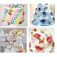 LeeQueen Edible Butterflies Cake Decorating Card Beautiful Butterfly Cake Variety Colors A Set Of 20(Random Distribution)