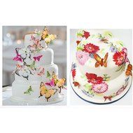 LeeQueen Edible Butterflies Cake Decorating Card Beautiful Butterfly Cake Variety Colors A Set Of 20(Random Distribution) N4