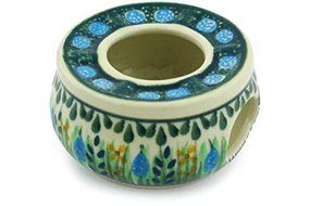Polmedia Polish Pottery 2-inch Stoneware Mini Heater H6054G Hand Painted from Ceramika Artystyczna in Boleslawiec... N4