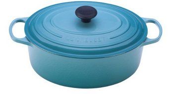 Le Creuset Oval Casserole 7 1/4 Quarts Bleu Caraibes