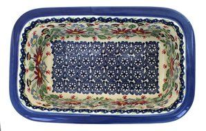 Polish Pottery Jungle Bouquet Loaf Baker N2