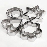Cake &amp; Cookie Cutters 12 Pcs Stainless Steel Flower Heart Biscuit Cake Cookied Mould Cutter