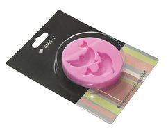 FOUR-C Silicone Cupcake Mold Dolphins Cake Decor Mould Color Pink N3