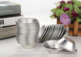 JIngwy Extra Heavy Aluminum Egg Tart/ Cupcake Cake/Jelly Mold Bakeware Sets 10 Pieces /20 Pieces/50 Pieces Optional... N3