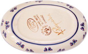 &quot;Eva&#039;s Collection&quot; Boleslawiec Stoneware - Polish Pottery Small Oval Baker - Wild Roses N3
