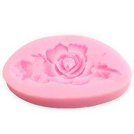 Lariy 1Pc 3D Rose Cake Mold Baking Fondant Silicone Mould DIY Cupcake Pastry Tools pink
