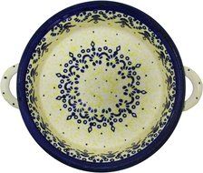 Boleslawiec Stoneware - Polish Pottery Small Round Baker w/ Handles - Eva&#039;s Collection