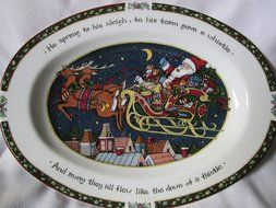 He Sprang to His Sleigh Christmas Platter