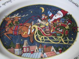 He Sprang to His Sleigh Christmas Platter N2