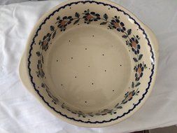 Polish Pottery Round Casserole Baker