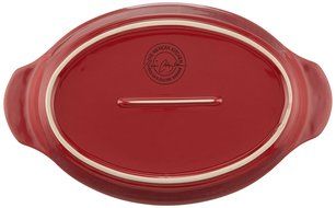 The Mexican Kitchen by Rick Bayless Oval Casserole with Lid, Small, Red N5
