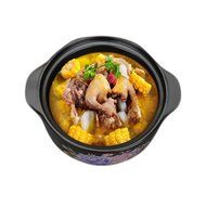 Qingsm High Temperature Flame Ceramics Health Colorful Pattern Casserole (white lid &amp; blue rose) N5