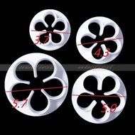 Ainest Fondant Cake Mold Sugarcraft Cookies Plungers Paste Cutter Tools Decorating 4pcs Rose Flower Fondant Cake...
