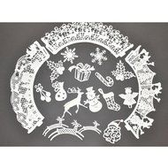 FOUR-C Cake Baking Mat Lace Mat Silicone Cake Mold for Decoration Color Pink N2