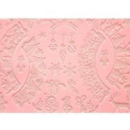 FOUR-C Cake Baking Mat Lace Mat Silicone Cake Mold for Decoration Color Pink N3