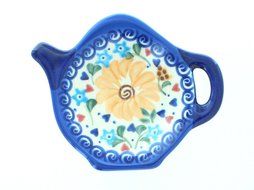 Polish Pottery Butterfly Tea Bag Holder