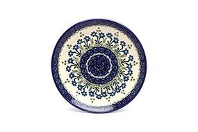 Polish Pottery Plate - Salad/Dessert (7 3/4") - Blue Spring Daisy