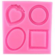 Mujiang Vintage Mirror Frames Fondant Cake Decorating Tools Clay Silicone Molds Set Of 4 N2