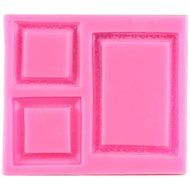 Mujiang Vintage Mirror Frames Fondant Cake Decorating Tools Clay Silicone Molds Set Of 4 N4