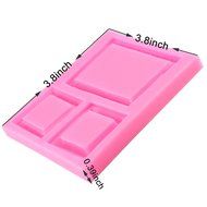 Mujiang Vintage Mirror Frames Fondant Cake Decorating Tools Clay Silicone Molds Set Of 4 N5