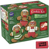 Chritmas Bundle - Christmas Gingerbread Cookie Kit, 8 cookies with Icing, Fondant, Sprinkles, Multi Colored Candies...