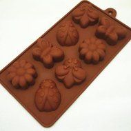 Lovely Bee Ladybug Butterfly Daisy INSECT and FLOWER icing cupcake topper mold Jelly Chocolate Cupcake Cake topper...