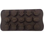 ANIMAL w/ love SILICONE MOULD muffin pan ice cube tray for cake cookie chocolate soap mold