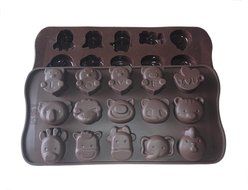 ANIMAL w/ love SILICONE MOULD muffin pan ice cube tray for cake cookie chocolate soap mold N2